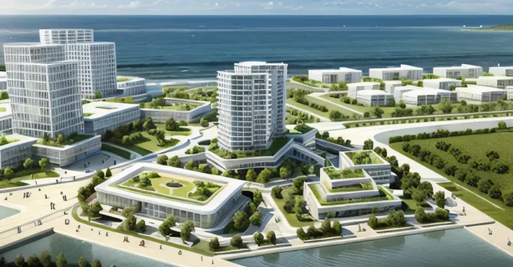 rendering of a building with a green roof and a river, mantra rendering, rendering, artists impression, artist impression, conceptual rendering, digital rendering, concept image, artists impression, pre-rendered, detailed rendering, rendering of checkmate,...
