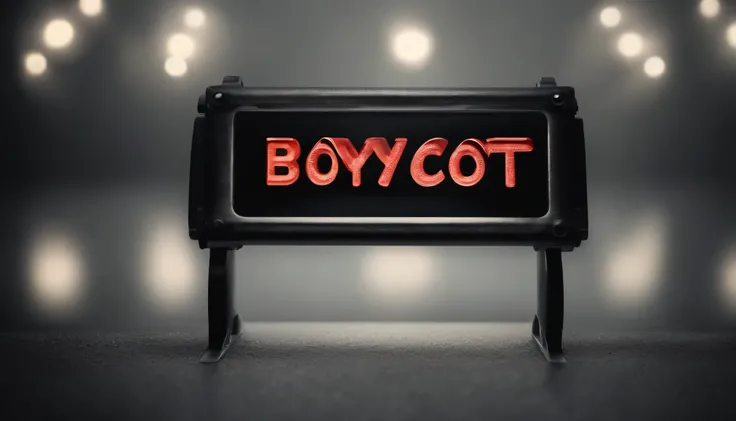 a boycott sign on a light gray background, best image, sharp focus, highly detailed, brandless, no one, no brand, no words,