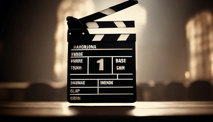 a cinema clapboard, best image, sharp focus, highly detailed, brandless, no one, no brand, no words,