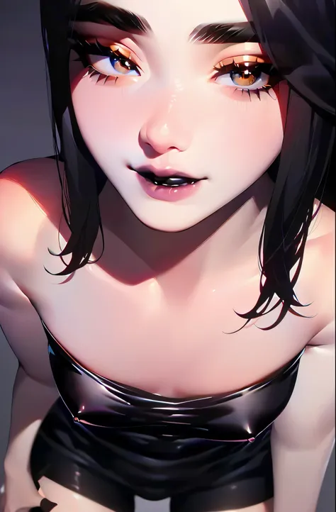 8k, masterpiece, highest quality, best quality, official art, beautiful and aesthetic, extremely detailed, (fractal art: 1.3), colorful, highest detailed, perfect face, upper body, HDR, sexy, wide hips, thicc figure, Detailed face, Detailed eyes, brown eye...