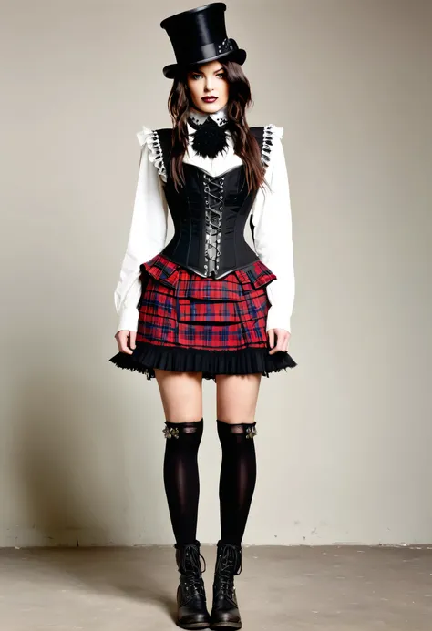 Combine the elegance of Victorian-era fashion with the rebellious spirit of punk.Layer a corset over a ruffled blouse and pair it with a high-waisted, plaid mini-skirt.Accessorize with chunky combat boots, fishnet stockings, and fingerless gloves.Top it of...