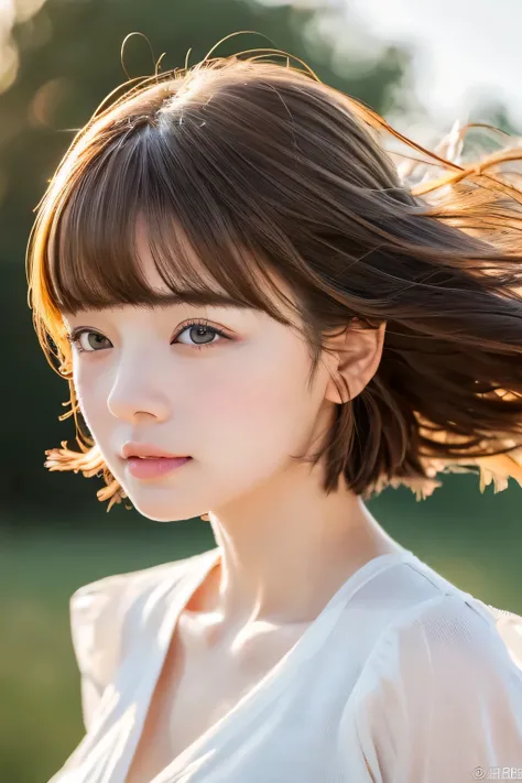 ((hair blowing in the wind、No makeup:1.2))、(realistic、Photoreal、super detailed、best detailed skins、highest quality、masterpiece、超A high resolution)、cute russian woman、14 years、high school girl、young girl、1 girl、have bangs、ash blonde:1.7、double eyelid、drooli...