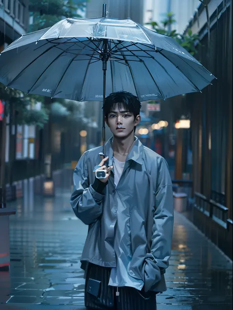 asian boys, umbrella in the rain, snapshot style, aesthetic, onii kei, captivating gaze style, yosuke ueno, pictorial drama, sna...