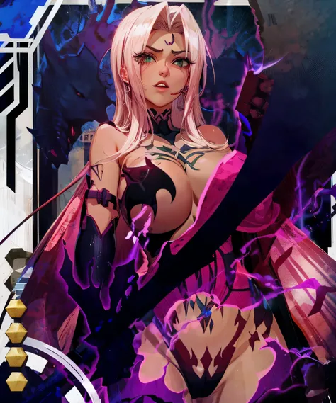 uma mulher com uma roupa roxa segurando uma espada e uma espada, Psylocke, Katana zero video game character, nico robin, retrato ninja gaiden garota, girl of the zodiac knights, fofosexyrobutts, personagem de jogo de luta, Juri Misaki, artgerm extremamente...