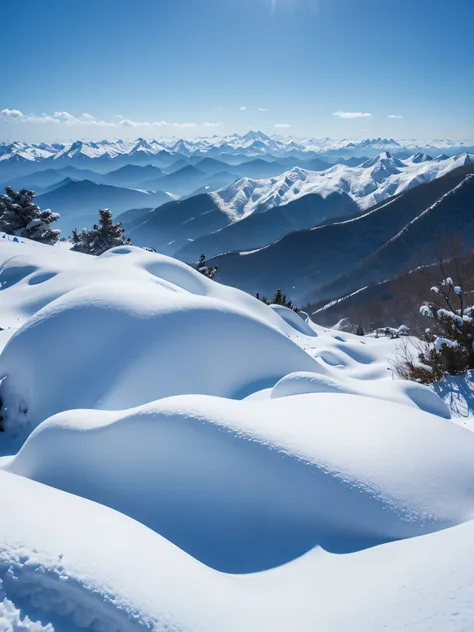 snow mountain，blue sky，Baiyun，reality