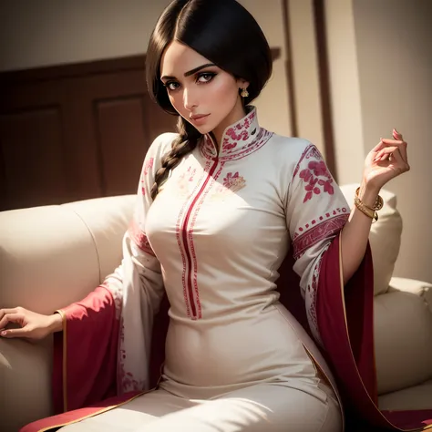 (masterpiece), best quality, expressive eyes, perfect face, solo unohana from bleach in indian saree , wearing earings,bangles, ...