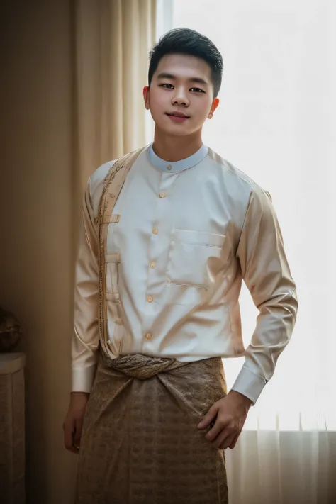 1boy, handsome male, face, white background, amm mc outfit, acmm tp outfit, acmm cp outfit, wearing acmm top, very attractive, blurry_background, (high detailed skin:0.8), 8k uhd, dslr, soft lighting, HDR, warm light, high quality, film grain, Fujifilm XT3...