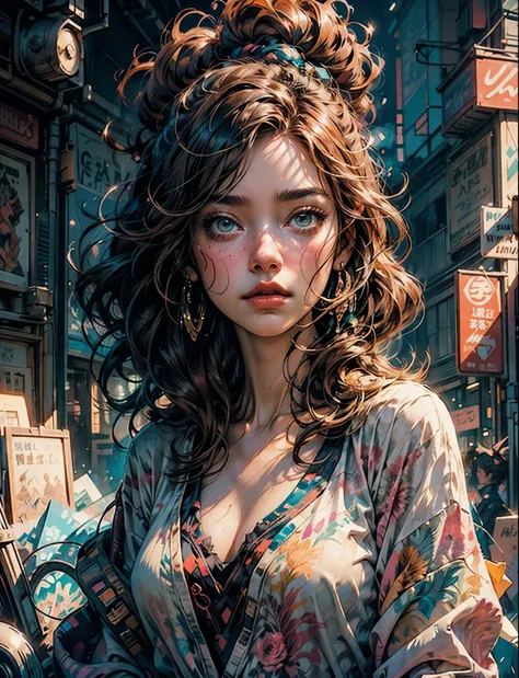 pace girl| standing alone on hill| centered| detailed gorgeous face| anime style| key visual| intricate detail| highly detailed|...