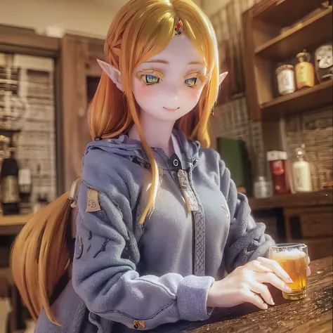 (realistic:1.2),beautifully detailed elves,flowing long hair,uncle sui from another world,at the bar,highly detailed eyes,pointy...