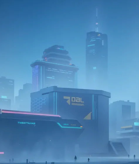 futuristic city, With circular energy matrix, Futuristic Cyberpunk 2077, --automatic