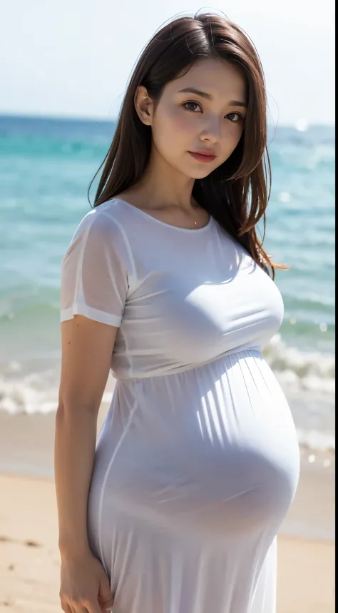 1 woman, 35 years old, middle-aged, fat face: 1.3, whole body, fat on the belly: 1.3, big belly: 1.3, pregnant, 40-weeks pregnant, overdue, obesity: 1.3, middle-aged women: 1.3, slightly chubby face: 1.3, beautiful woman, fat on the belly: 1.3, (wears dark...