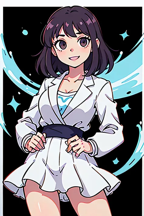 Ochako_uraraka , playa , rubor_pegatina , sonriza_nerviosa , linda , mirando_al_Observador , linda_figura , suave , adorable , cuerpo_entero , de_espaldas , piernas_abiertas , vagina , vello_pubico , bragas_en_los_muslos , bragas_blancas , anime_background...