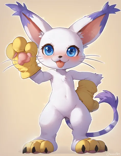 cheesoart, bandai_namco, digimon, digimon_(species), felid, feline, gatomon, mammal, 2024, absurd_res, full-length_portrait, hi_...