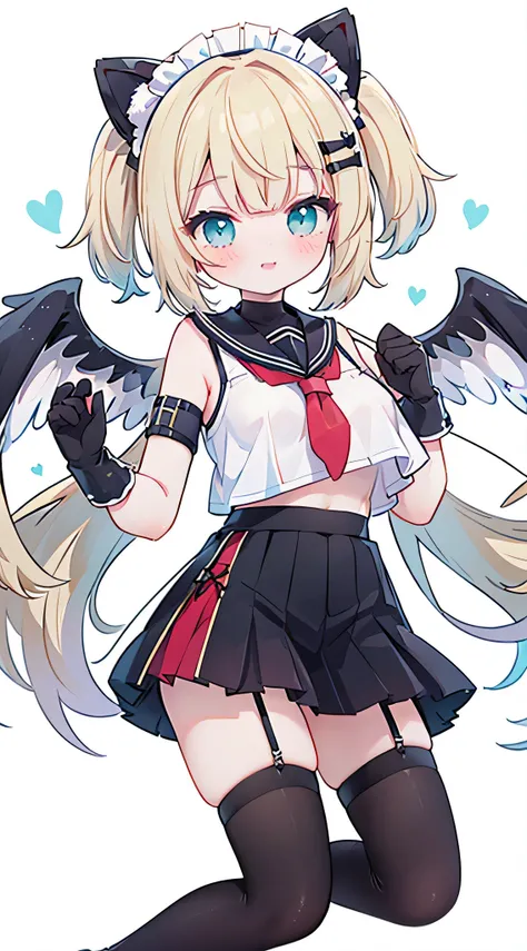 loli,loli, loli,loli, loli,loli, loli,loli, loli,loli, adorable girl, very short hair, platinum blonde hair, hair wings, crossed bangs, feather hair ornament, light blush, seductive smile, embarrassed , blush, shy, nose blush , solid oval eyes, aqua eyes, ...