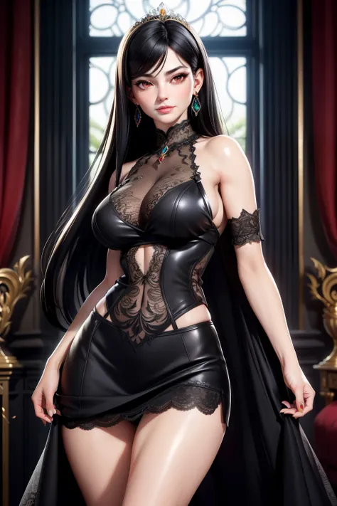 unparalleled masterpiece, ultra realistic 8k CG, perfect artwork, ((perfect female figure)), mature female, milf, narrow waist, looking at viewer, seductive posture, sexy pose, alluring, clean, beautiful face, pure face, pale skin, large breasts, exposed b...