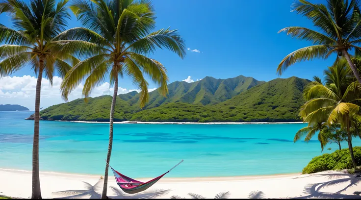 southland、resort、clear、beautiful sea、hammock、palm tree