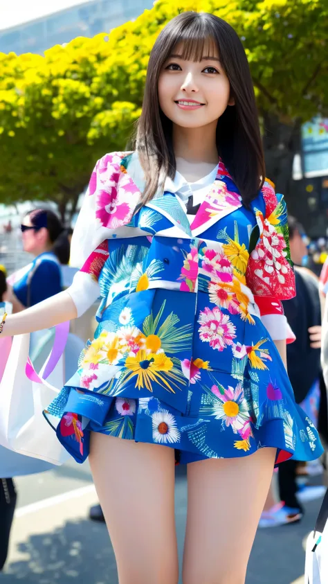 masterpiece with stunning high definition images,
1 beauty, radiant and poised at the bustling Comiket venue,
Basking in the bright sunshine, her vibrant aura shines,
An exquisite work of art, every detail meticulously captured.