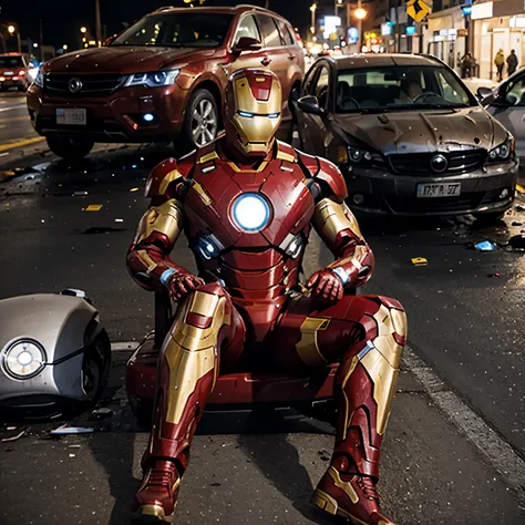 Iron man car accident 