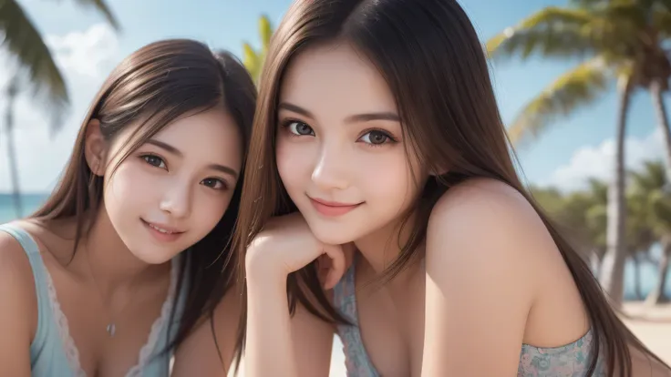 (3girl:1.3), Amazing face and eyes, delicate, (Best Quality:1.4), (Ultra-detailed), (extremely detailed beautiful face), cute smile, (extremely detailed CG unified 8k wallpaper), Highly detailed, High-definition raw color photos, Professional Photography, ...