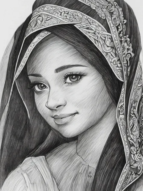 desenho de uma mulher, realista sketch, hyperrealista sketch, detailed pencil draw, pencil draw, realista digital drawing, detailed outline drawing, retrato altamente detalhado, desenho detalhado em 4k, pencil draw, highly detailed outline, realista drawin...