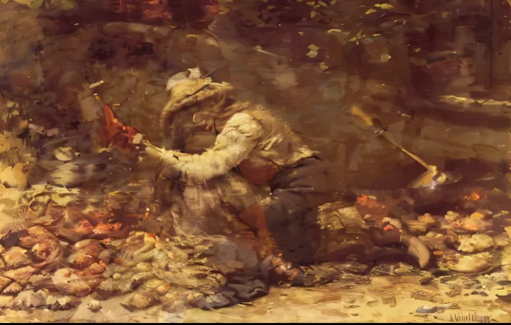 painting of a woman in a red dress is cooking food, jean francois millet, Direction: Jules Breton, inspired Direction: Jules Breton, Direction: Giovanni Fattori, Eugene De Blaas, Direction: Gustave Courbet, Direction: Silvestro Lega, Jean Leon Gerôme, em Z...