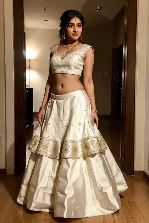 Tanvi wearing a beautifully elegant Lehenga for a wedding