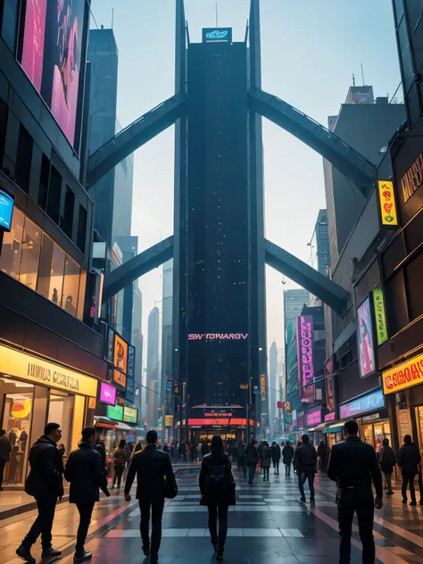 step into the bustling streets of mexico, a metropolis where the neon glow of skyscrapers reflects off sleek, hovering drones zi...