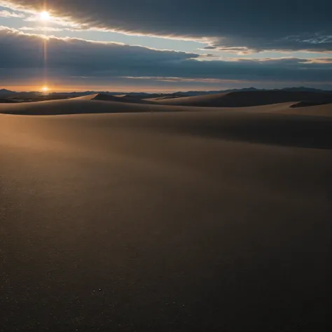 highest quality, masterpiece, ultra high resolution, (realistic:1.4), Raw photo, off shoulder, in the dark, deep shadow, discreet key, cold light, Where you can see the Telis cloud,sand漠の風景、Desert Rose、sand、Dawn Moon、Clouds at night、