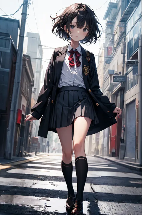 best god quality, Ultra-detailed, anime moe art style,Best Anime 8K Konachan Wallpapers,Pixiv Contest Winner,Perfect Anatomy, (Draw a girl sleepily walking to school. ),BREAK, 1girl a cool beautiful girl, (Solo,Lori,child,13years:1.3),a junior high school ...