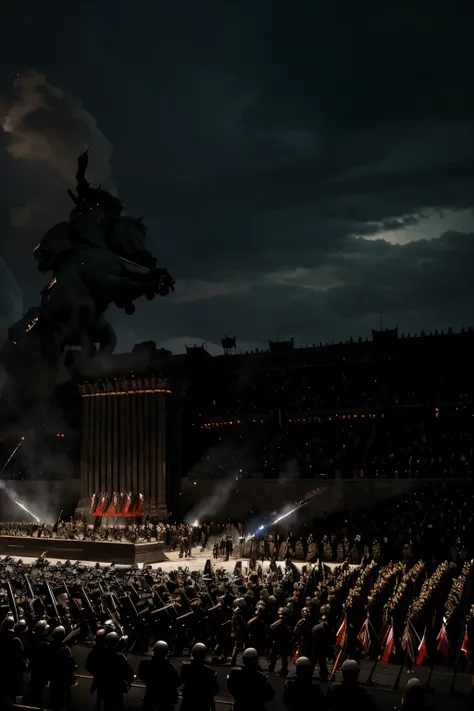 the biggest battle in history, the millions of men lined up to die for what they believe in. The swords clashing sounding like a demonic orchestra of brutality and carnage