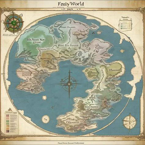 Create a map of the fantasy world 