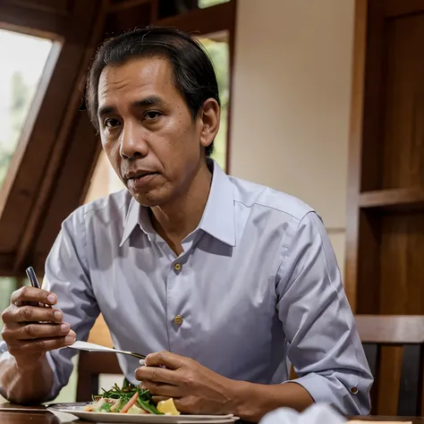 Presiden jokowi lagi makan