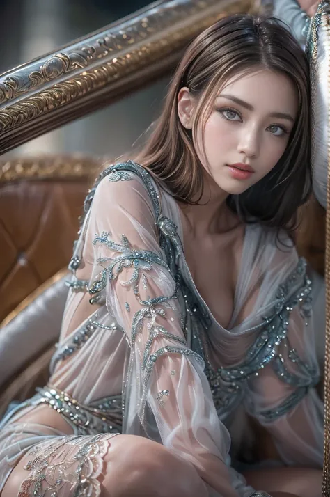 dressed, (details of a very beautiful face), (Ultra-realistic最high quality)16k resolution, (photo realistic), (1girl:1.4) 21years old、fashion supermodel、cinematic lighting, (Increase quality:1.2), (best quality real texture skin:1.2), (ultra detailed eyes:...