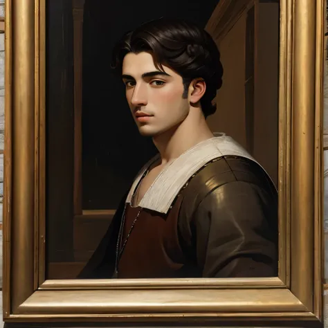 16th century painting, young greek turkish man.