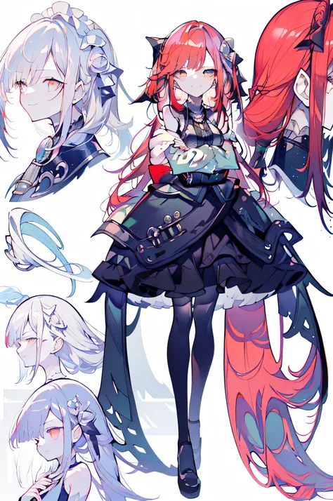 Full body Esbian,changeta prostitute,very gorgeous aximalism,extreme details,Rococo style,super long hair,intricate accessories,intricate hairstyles,gem,((red hair)),change, girl,((Shoulders and arms are exposed)),evil smile,