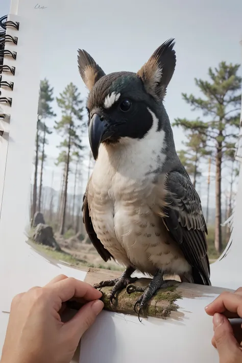 Draw me birds in the forest