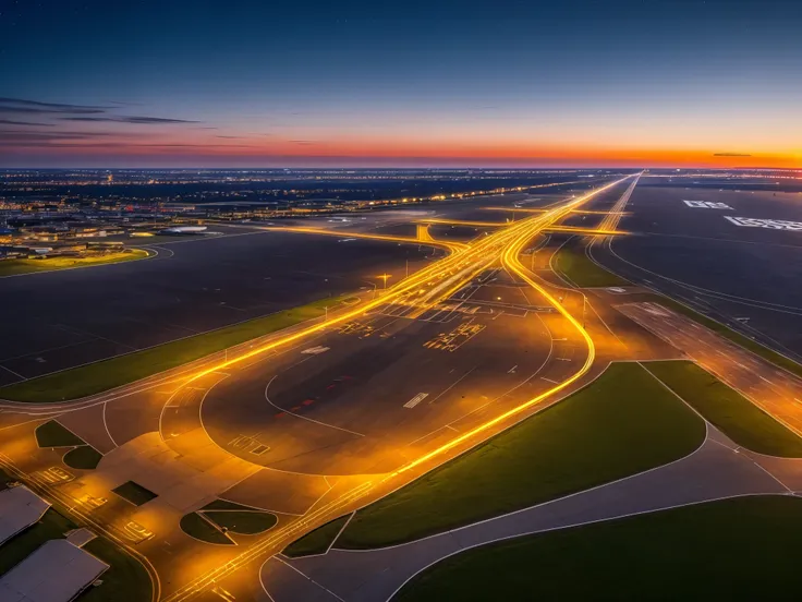 the prompt for generating a stable diffusion image of the theme "a transport plane on a large airport runway, conning tower in t...