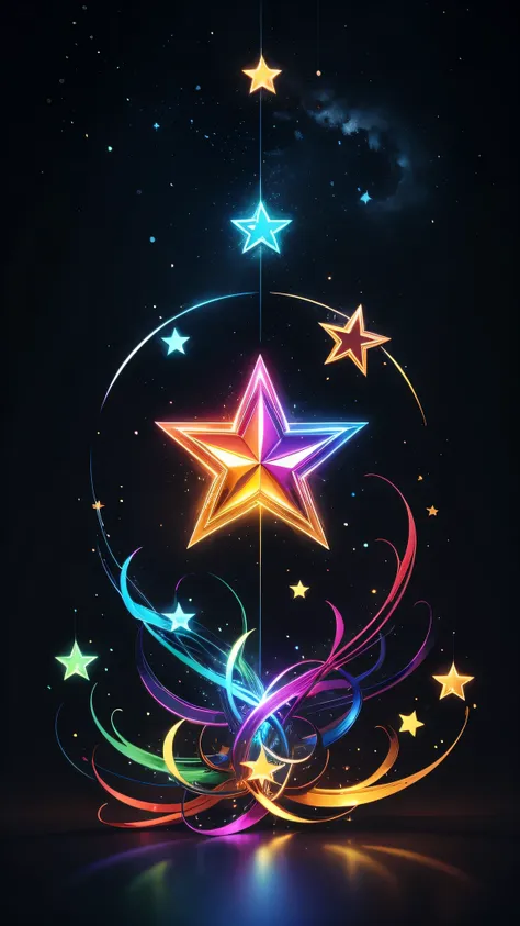 logo for a company that's one glowing multicolored star