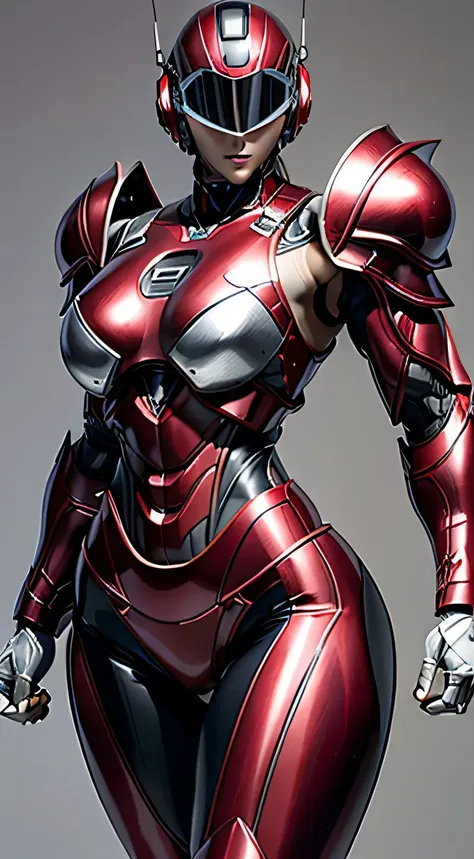 female robocop solo、bright outdoors、strong light source、8k, high quality, masterpiece, 最high quality、very detailed、armor that co...