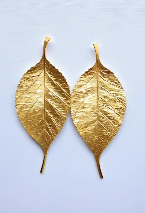 Gold Leaf Art，Leaf carving，negative space，couple