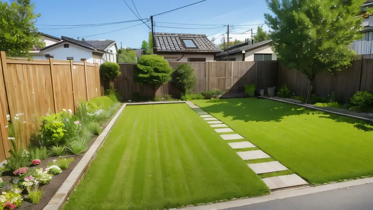 Small residential area。Home garden。