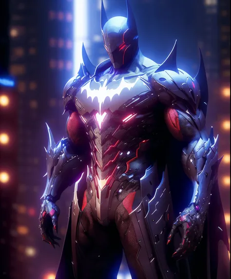 batman arkham knight in a red and black suit, batman beyond, batman mecha, in batman : arkham knight, cyberpunk batman, black and red armor, black octane render, black and red reflected armor, 3d digital art 4k, unreal engine 4k wallpaper, wallpaper 4k, wa...