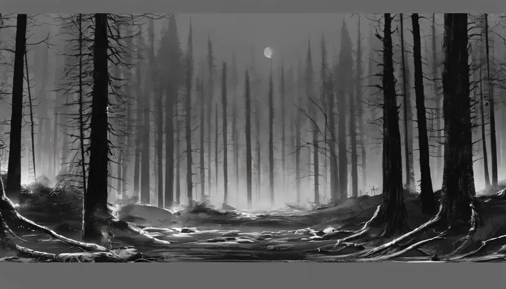 It was a moonless night, the kind that sent shivers down the spines of those who dared to venture into the forest.