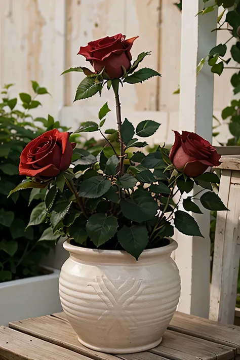 rose summer pot photo