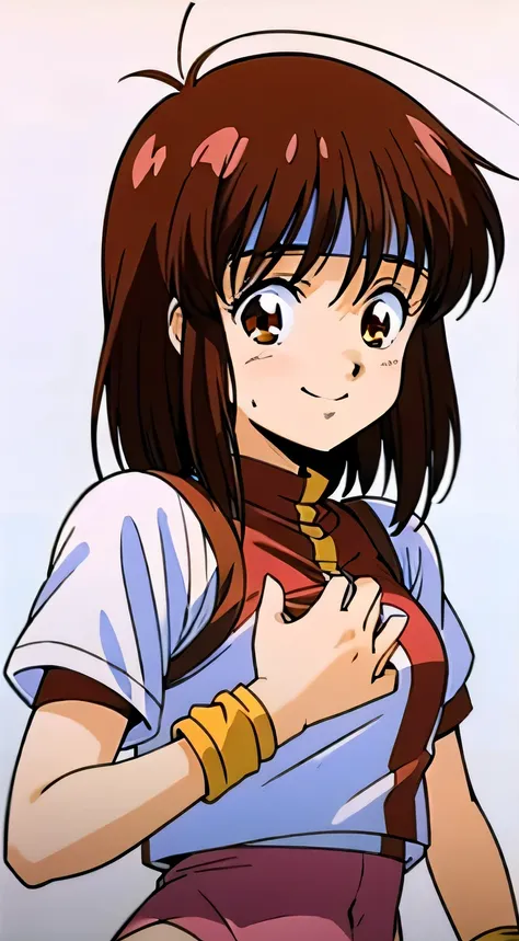(A masterpiece of the highest quality:1.4),ruffle dress.anime,Doujin illustration,three size:B80-W58-H83, anime,Doujin illustration,Character design by illustrator Toshiyuki Kubooka,See pixiv trends,Aim for the top!,Gunbuster!,1 girl, alone, head band,Wear...