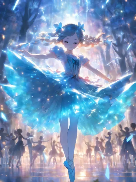 Light, composite forest, Dancing ballet girl fLight composed from head to toe with transparent splashes, and、The cover of Gothic Note depicts a light blue dress...