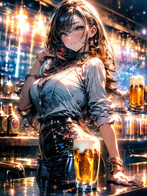 ((((masterpiece, best quality, ultra detail, very_high_resolution, large_filesize, full color)))), cg, 3d, real, beer , beer , b...