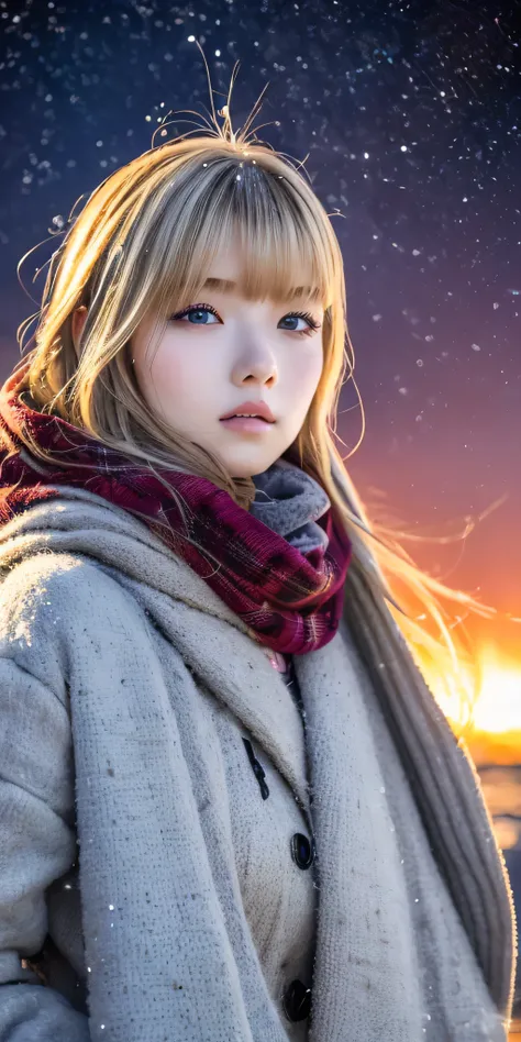 ((hair blowing in the wind、no makeup:1.2))、(realistic、Photoreal、Super detailed、best detailed skins、highest quality、masterpiece、超A high resolution)、cute russian woman、14 years、high school girl、young girl、1 girl、have bangs、ash blonde:1.7、double eyelid、drooli...