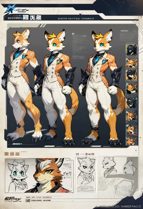 ((masterpiece)), (ultra detailed), (best quality), detailed background, (style of Science Fiction), (concept art, character sheet), game package, absurdres(highly detailed beautiful face and eyes)perfect anatomy(angelic handsome boy, kemono, child)(furry a...