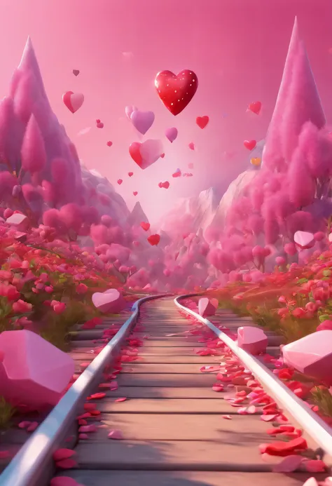 cover for the track Game of Hearts: Love and adventure pink in 3D